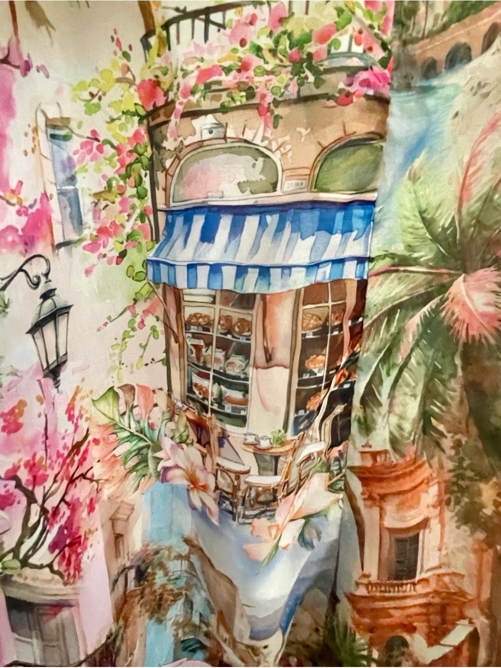 NWT Wishing Waves ITALIAN RIVIERA Scenic Postcard COTTON Resort Dress Size Small - Picture 10 of 16